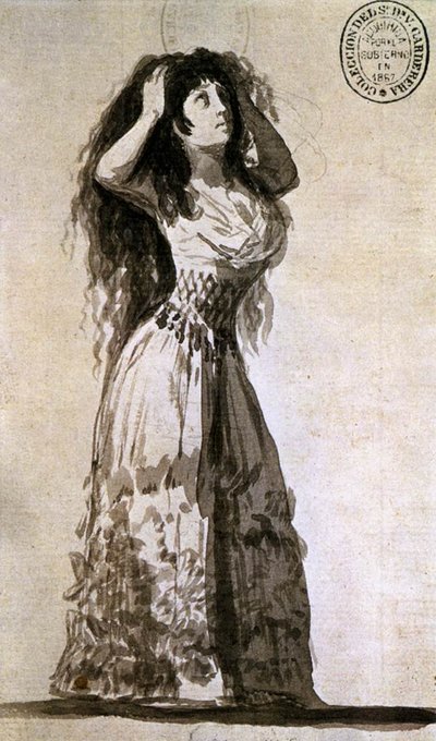 The Duchess of Alba Arranging Her Hair by Francisco de Goya